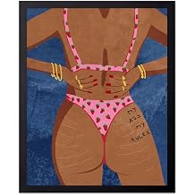 Monem Art Feminist Strawberry Bikini Illustration Print - Bold Feminine Body Art Poster - Wall Decor for Living Room, Bedroom or Office - 8x10 Unframed Wall Art by Raissa Oltmanns