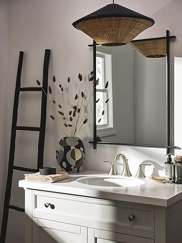 Miniatura 9 de Moen BGCW13OD1919 - Fregadero de encimera de porcelana vítrea blanca, fregadero de baño ovalado de 19 x 8.25 pulgadas con acabado de porcelana de