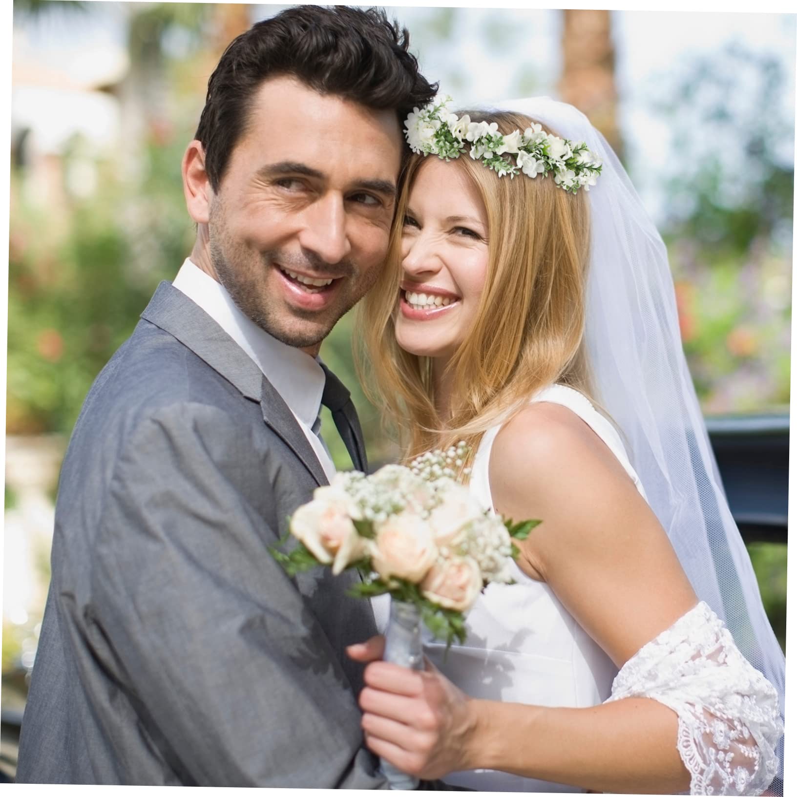 Healeved 4pezzi Headband Elegante Per Sposa e Damigelle Accessori Floreali Per Matrimoni e Feste e Leggero Per Occasioni Speciali