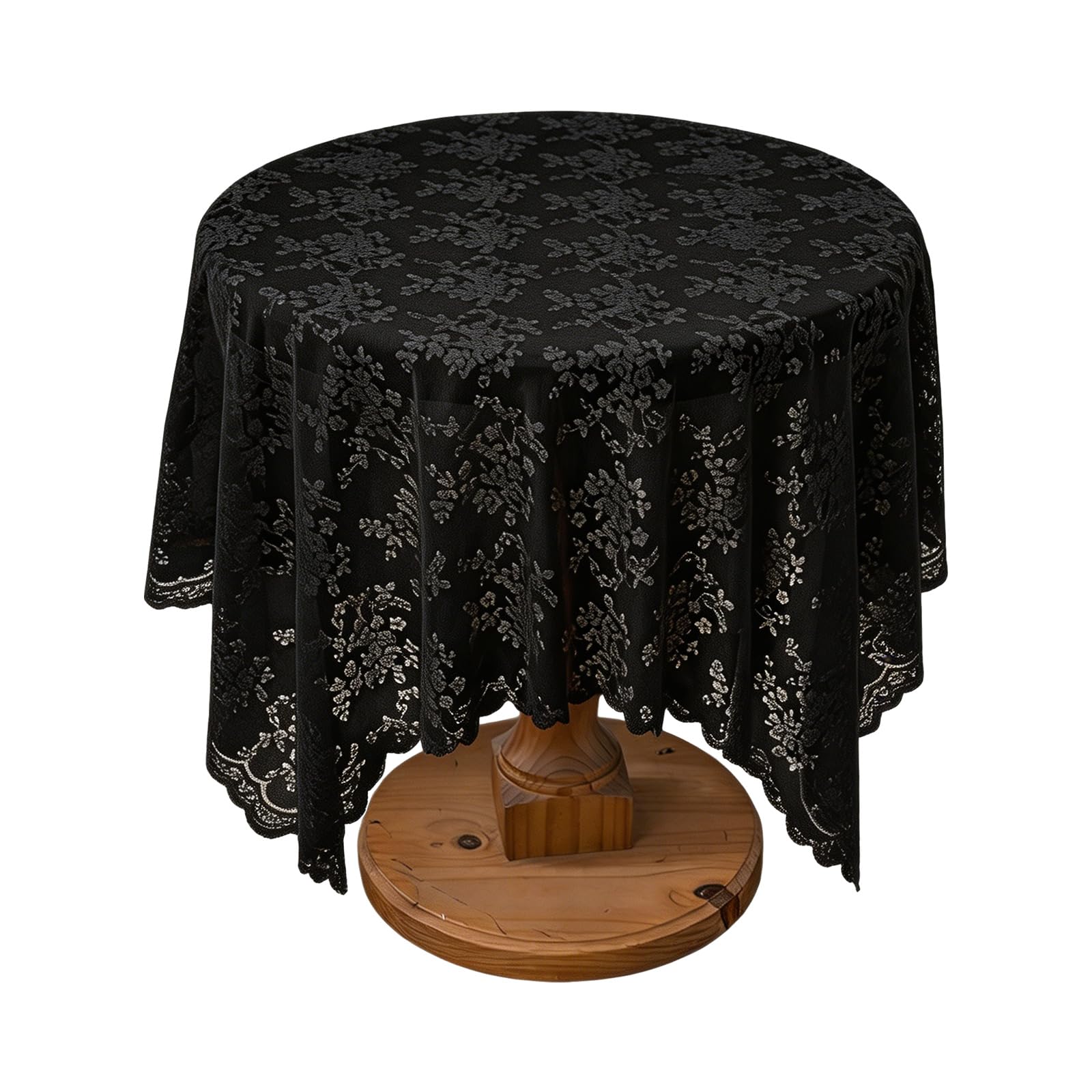 Bbajszx Beautiful Floral Lace Tablecloth Sturdy Polyester Materials for Dining Room Decoration Permanent Polyester Tableware