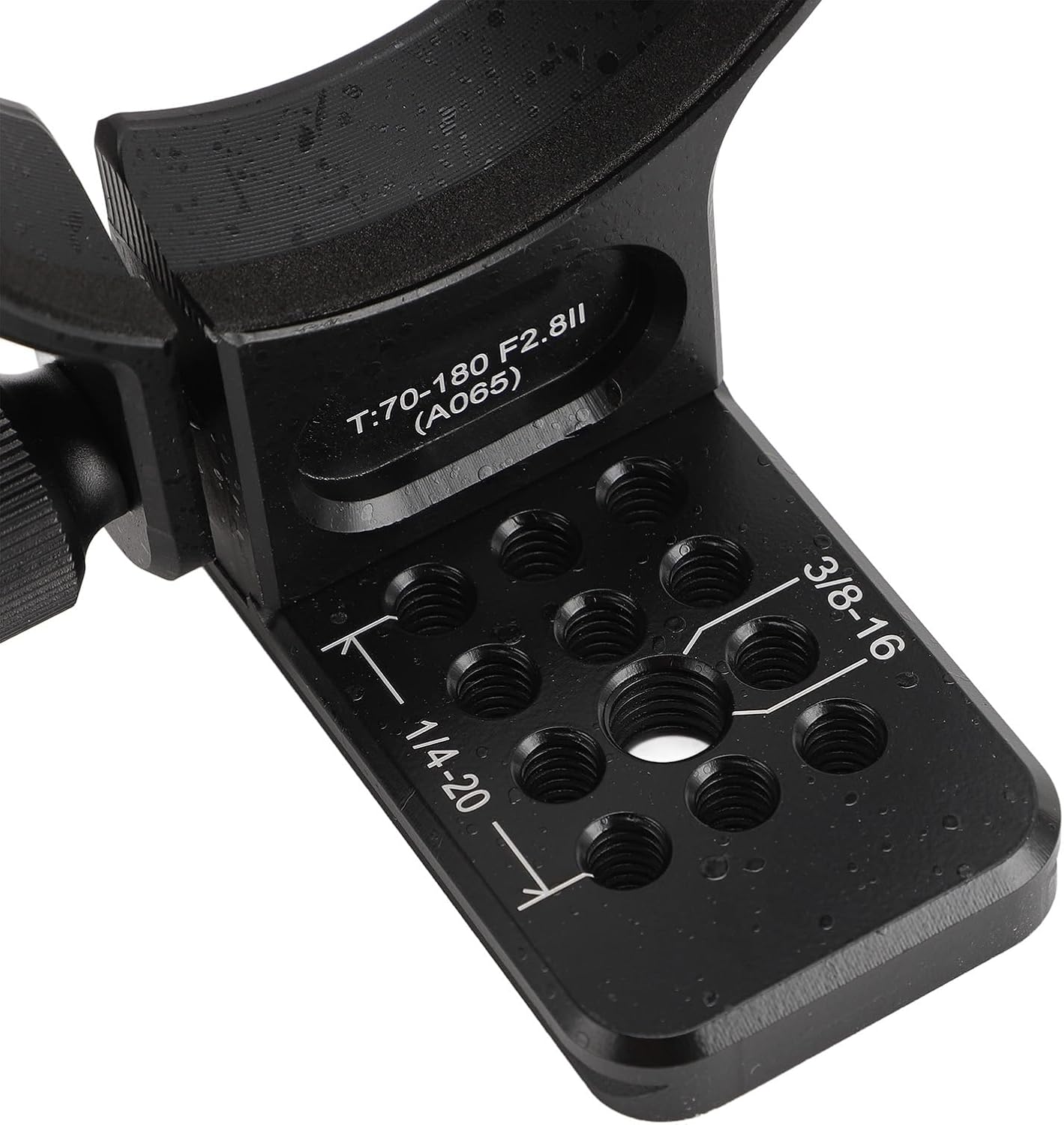 Lens Collar Tripod Mount Ring for T70 180 F2.8 II Lens, Arca Type Quick Release Plate with 1/4 and 3/8 Inch Holes, 70mm Aluminum Alloy Tripod Collar for Balanced Camera