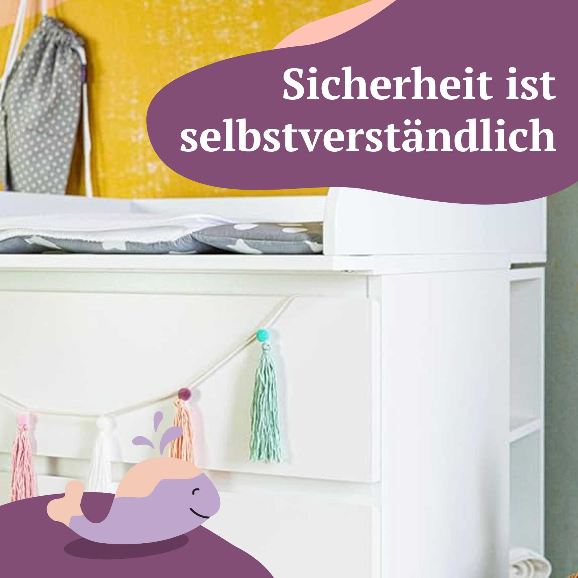 Puckdaddy® Stauraumregal Max, für Malm Kommode, Weiß, Kinderzimmer | Für IKEA Malm Kommode, MDF, Weiß, Fächerregal, Stauraumregal, Maße 19×30×98 cm