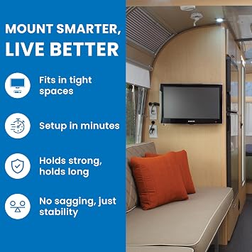 Mount-It! Ultra Low Profile Fixed TV Wall Mount for 13 to 32 Inch Screens, Slim TV Wall Mount Fits VESA 75 and 100 mm, Flush TV Bracket 0.55 Design with 60 lb Capacity, Built-in Bubble Level