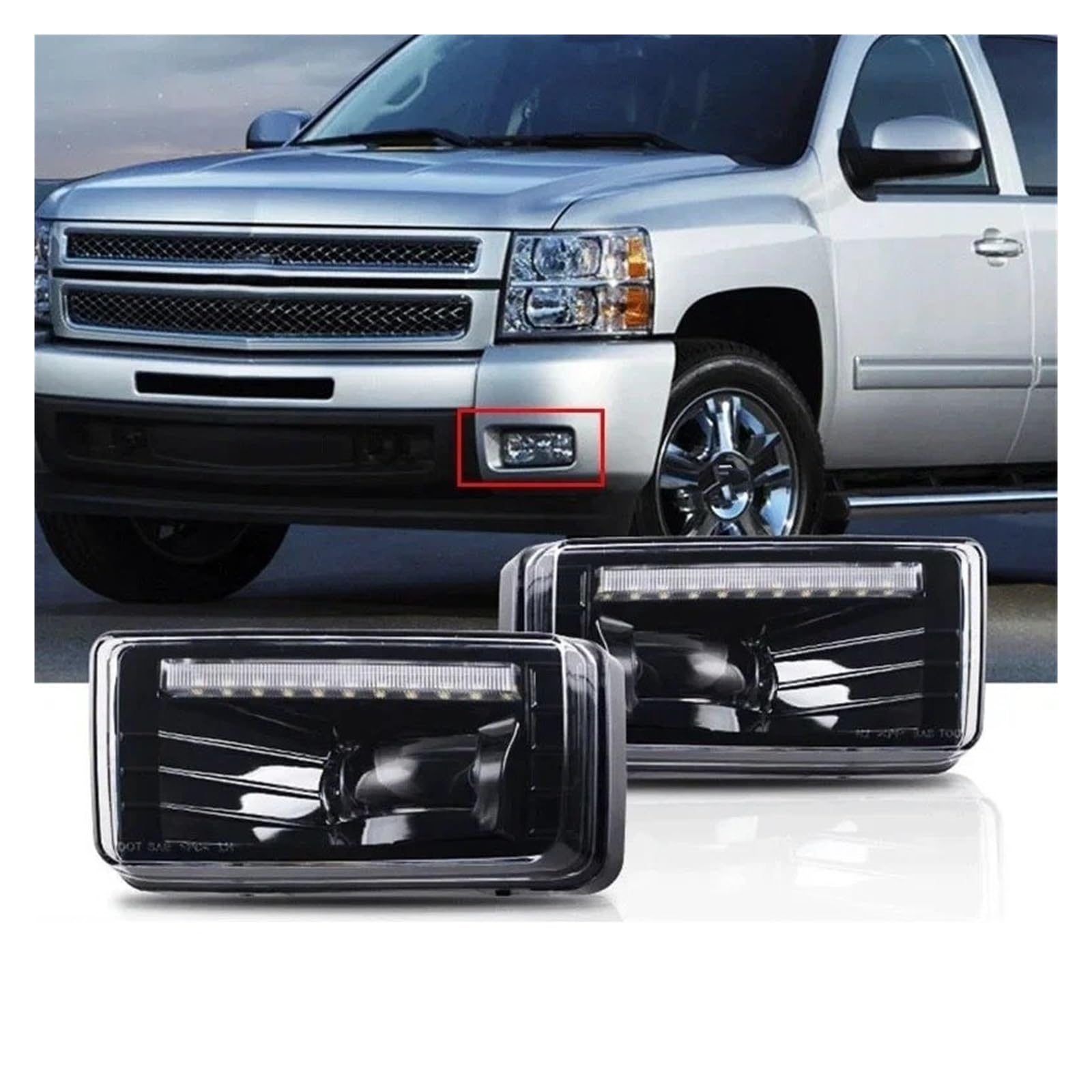 ESPYN Fendinebbia Per Auto Per Chevy Per Silverado 2007-2015 Per Avalanche 2007-2013 Per Suburban 2007-2014 Per GMC Auto LED Fendinebbia Paraurti Lampade Di Guida