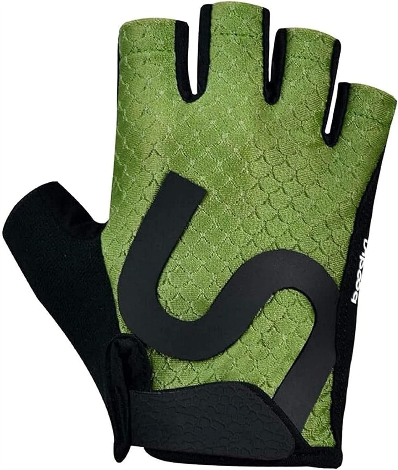 Gants de Cyclisme Gants Demi-Doigts, Haltérophilie, Support De Poignet, Entraînement, Cyclisme Gant Velo (Color : Grün, Size : M)