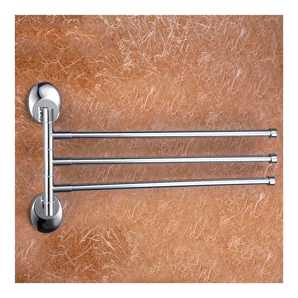 Porte-serviettes rotatif mural en acier inoxydable pour gagner de la place en toilette
