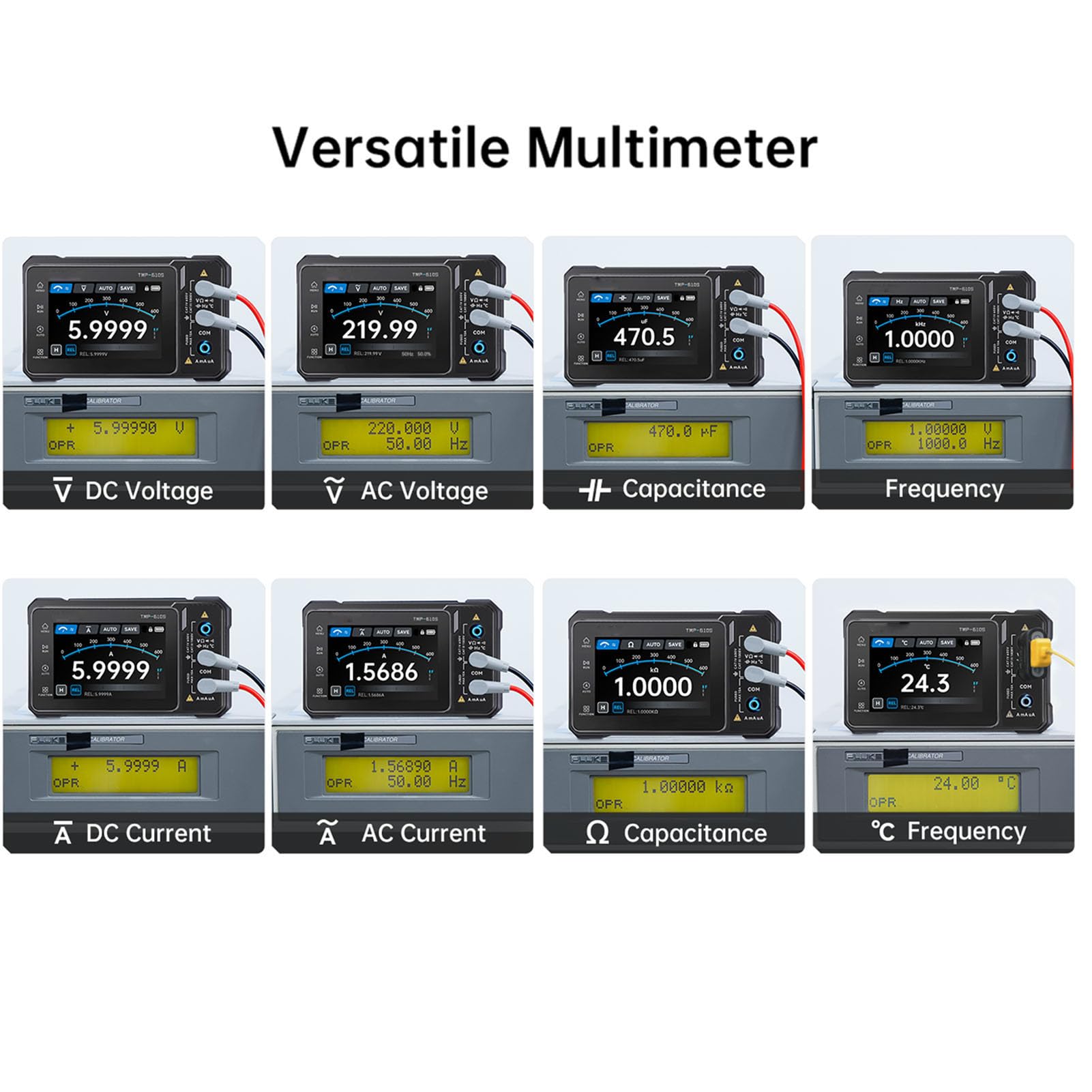 FTVOGUE Multímetro de Osciloscopio Digital Portátil 3 en 1 Generador de