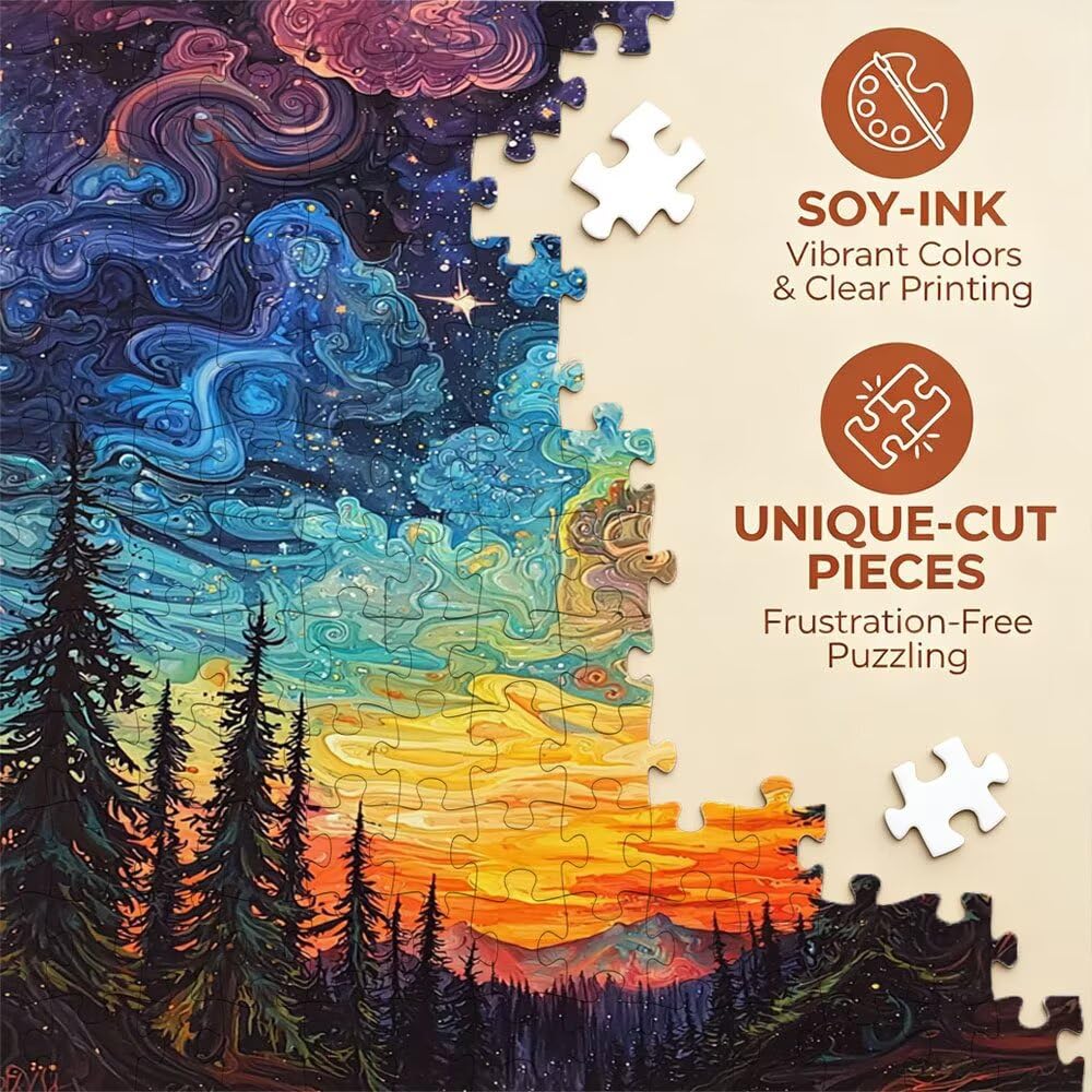 Puzzle 2000 elementów, fantasy las puzzle dla dorosłych 2000, drewniane puzzle, klasyczne gry edukacyjne, niemożliwe wyzwanie, rodzina gier, kreatywny prezent DX0YL1-773