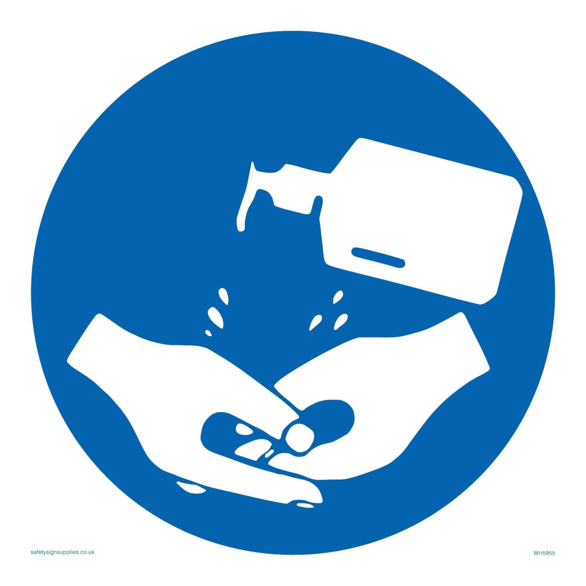 Viking Signs Hand sanitiser symbol sign - Plastic Rigid 3mm