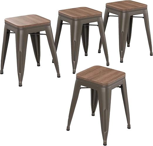 Changjie Furniture 18 Inch Stools Metal Dining Chairs Set