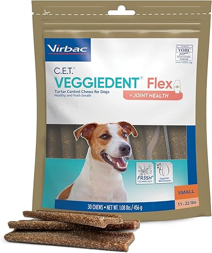 Virbac C.E.T. VEGGIEDENT - Masticables flexibles para control de sarro para perros, tamaño pequeño