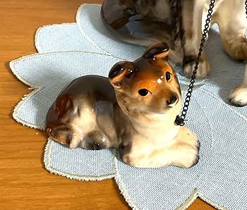 Amazon.co.jp: コリー犬親子 陶器置物 犬置物 ドッグ シェルティ