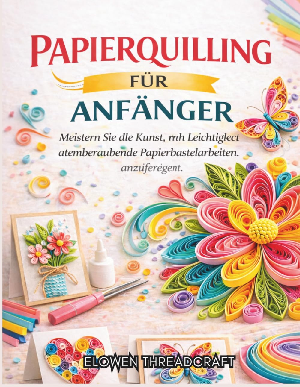 PAPIERQUILLING FÜR ANFÄNGER: Meistern Sie die Kunst, mit Leichtigkeit atemberaubende Papierbastelarbeiten anzufertigen