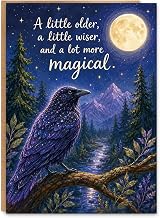 Magical Raven Birthday Card, Mystical Forest Card for Women Men
