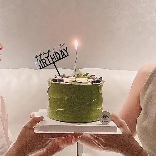 Miniatura 10 de Decoración acrílica para tartas de cumpleaños (oro, 10 unidades) para decoración de cumpleaños, decoración dorada para niñas y mujeres, decoraciones