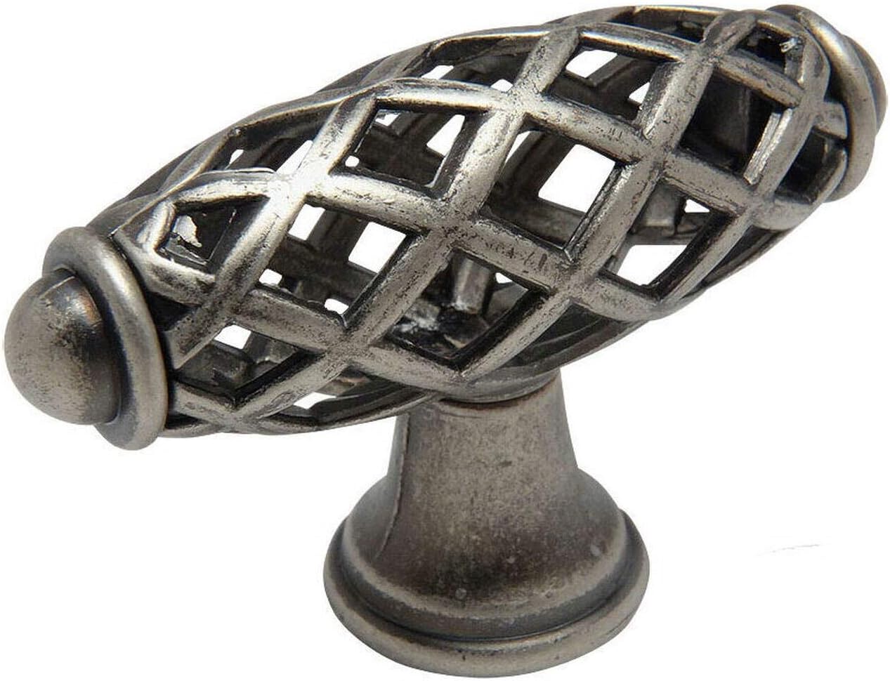 Cosmas 25 Pack 1749WN Weathered Nickel Cabinet Hardware Birdcage Knob