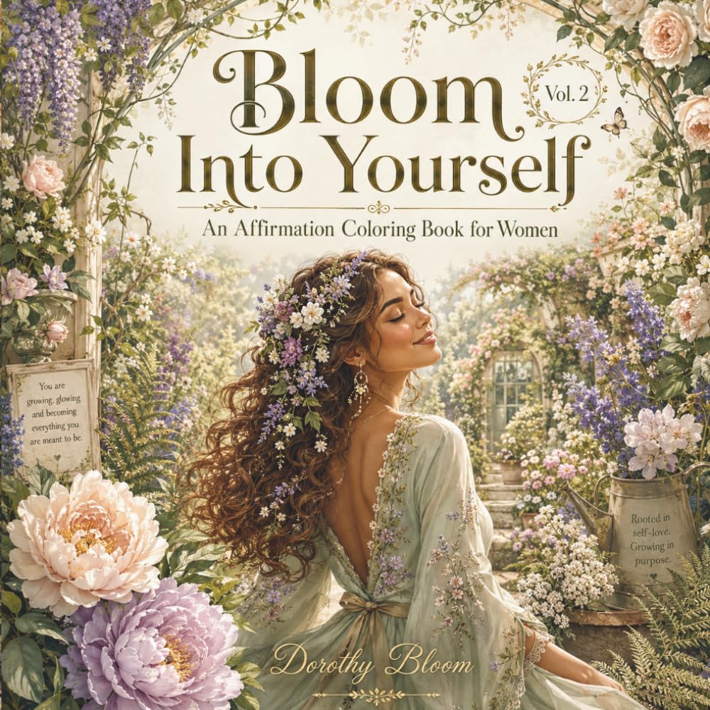 Bloom Into Yourself: Botanical Affirmation Coloring Book for Women — Dorothy Bloom