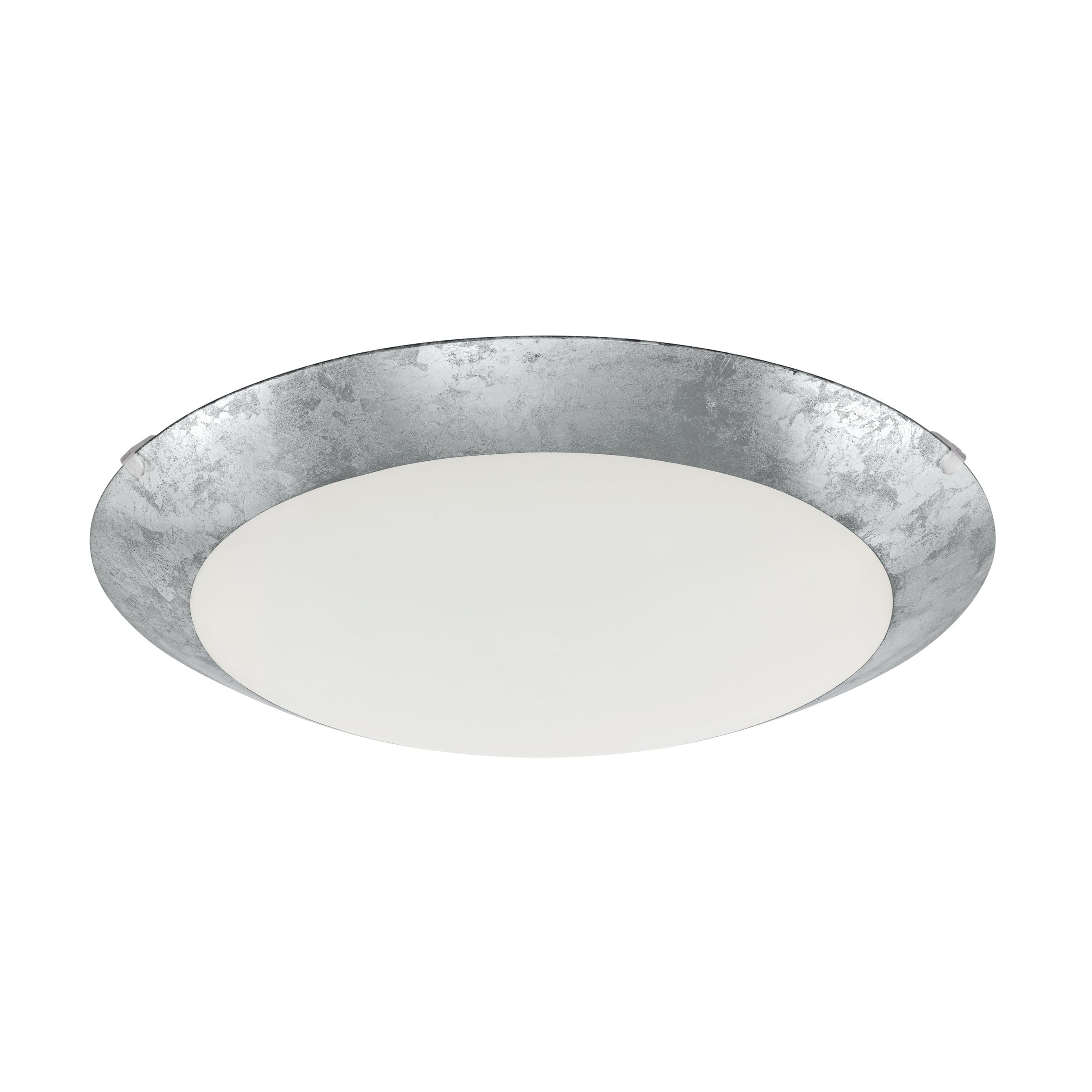 Eglo LED Ceiling Light Montenovo, Ceiling Lamp, Steel in White, Glass in White, Silver Warm White โ image 1