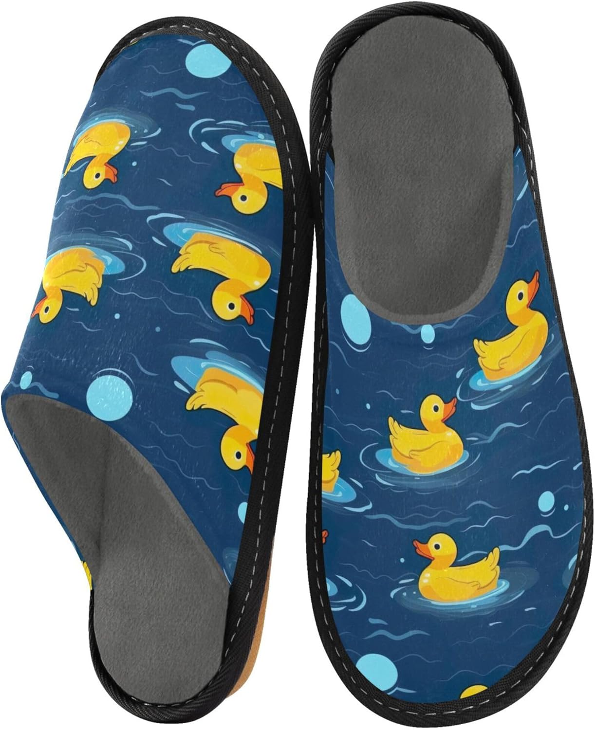 Cute Duck House Slippers – Cozy Fuzzy Slippers for Guests, Washable & Disposable, Perfect for Shoeless Home, Spa & Hotel Use A111520