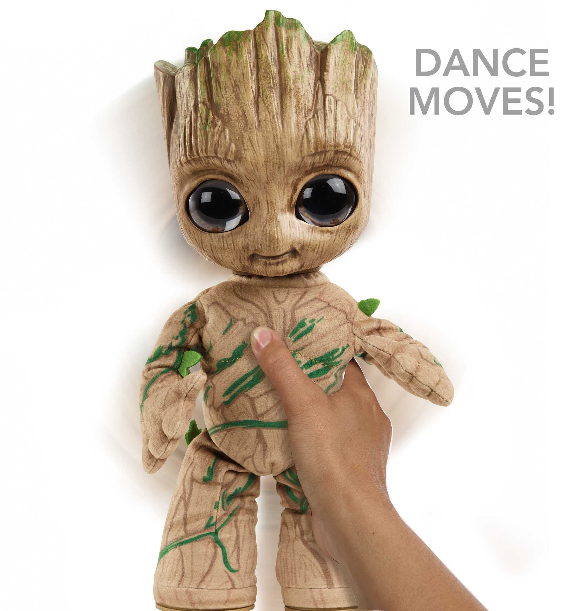 Mattel Marvel Plush, Groovin’ Groot Dancing and Talking Plush Figure from Disney+ Series I Am Groot - Image 4