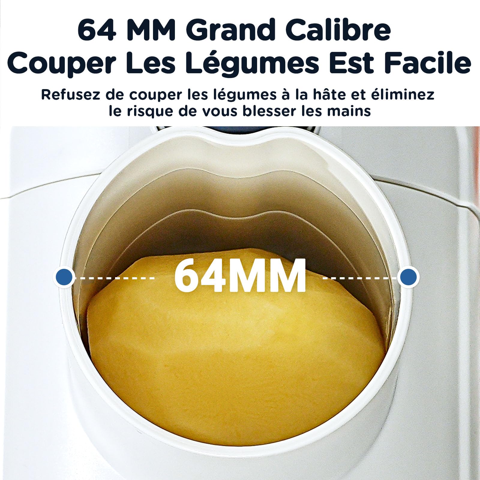 Râpe a Légumes Électrique,AOBOSI Râpe Electrique pour râper et émincer avec une grande fente pour râper les carottes entières, les pommes de terre, 3 lames et un moteur silencieux-Mise à jour