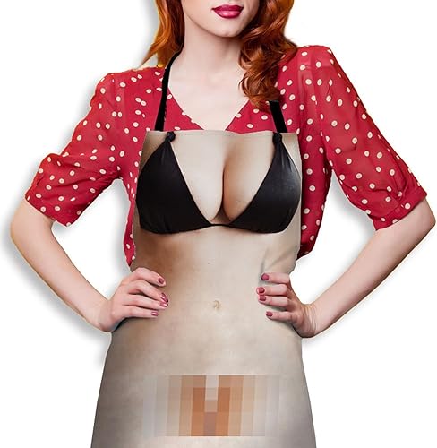 Miniatura 6 de Divertido delantal de cocina, regalos novedosos para mujeres y hombres, delantal sexy para cocinar, barbacoa, hornear, asar a la parrilla, regalo de