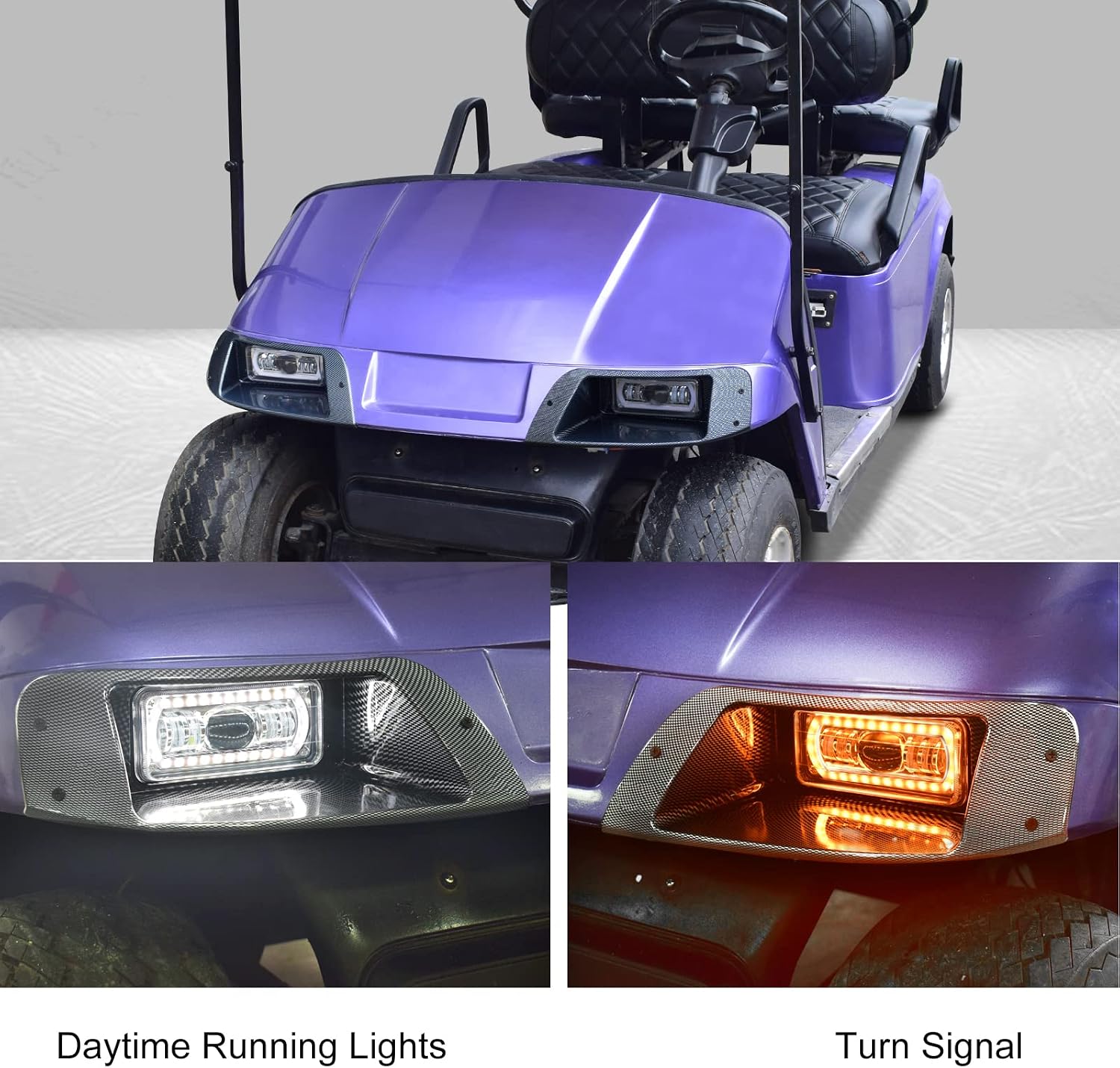 NOKINS golf cart LED Light Kit.for EZGO TXT 1996-2013 Models Light Kit Replacement, Upgraded Golf Cart LED Headlight And Scanning Tail Light Kit