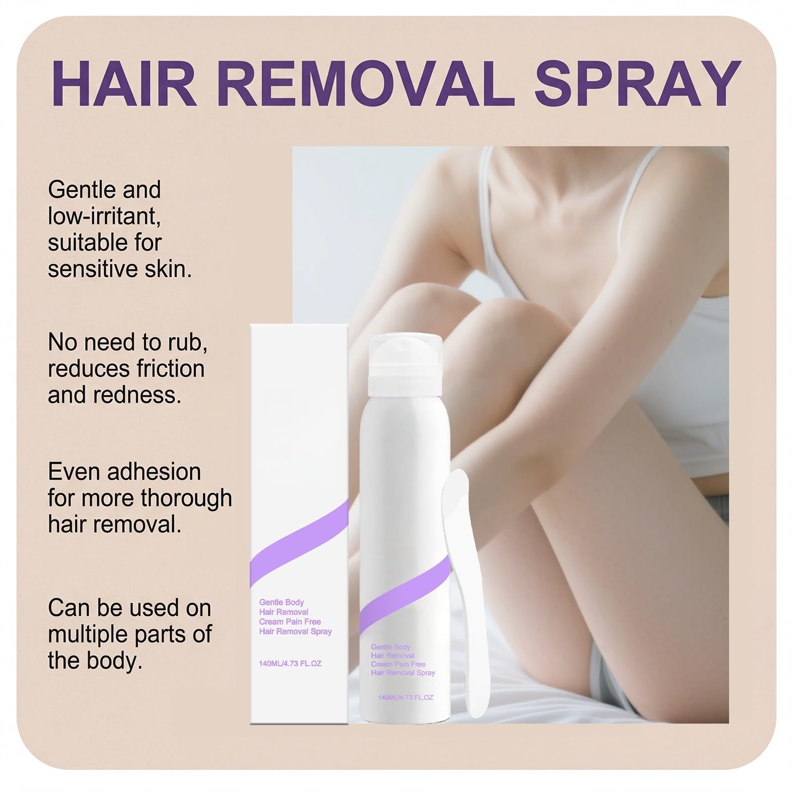 Intimbereich, keine Hautreizung, effektive Haarentfernung ohne Rasur, für Frauen und Männer, Enthaarungsspray für die Haare, Enthaarungsschaum, Enthaarungscreme