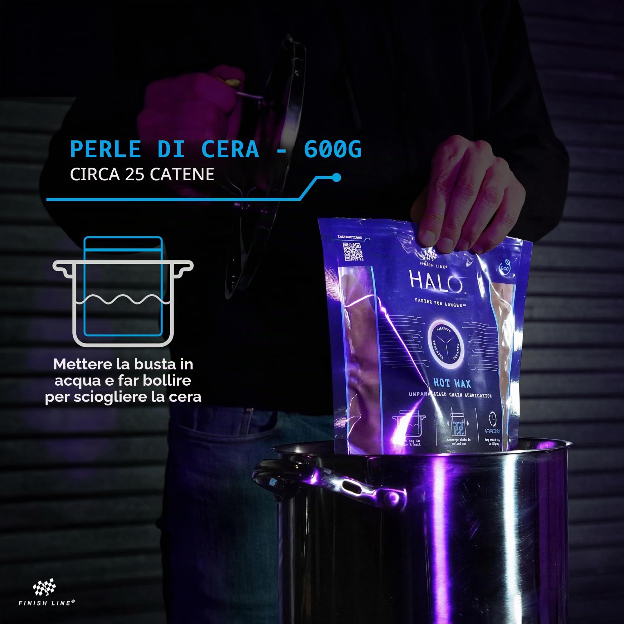 Lubrificante ceramico Finish Line Halo Wax 600gr
