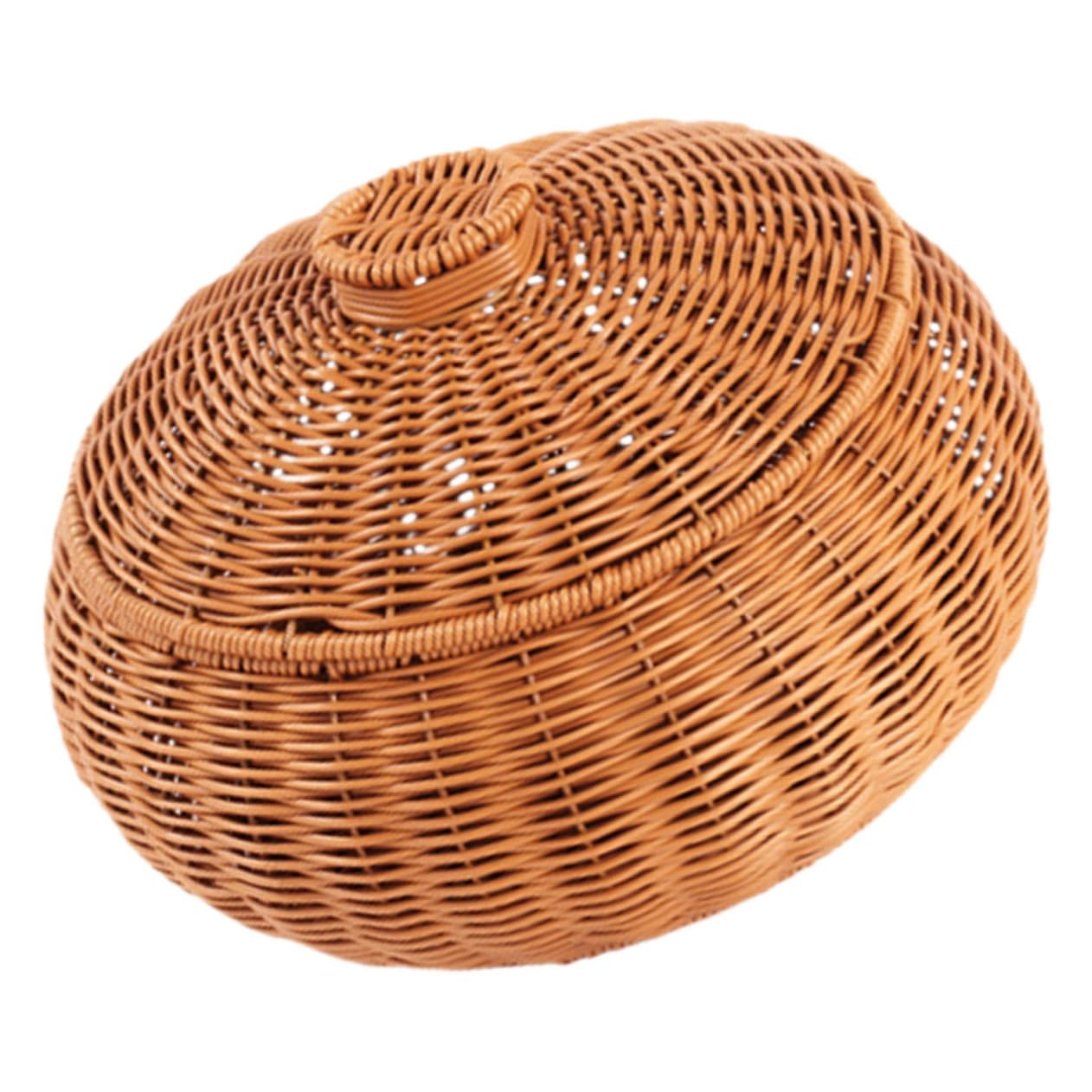Panier rotin avec couvercle Cabilock grand contenant décoratif idée cadeau maison