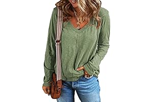 Womens Casual V Neck Tops Fall 2024: The Epitome of Comfort and Style