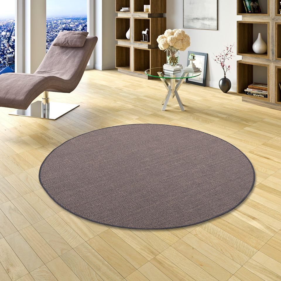 Snapstyle Sisal Natur Teppich Astra Stone Mix Rund in 7 Größen