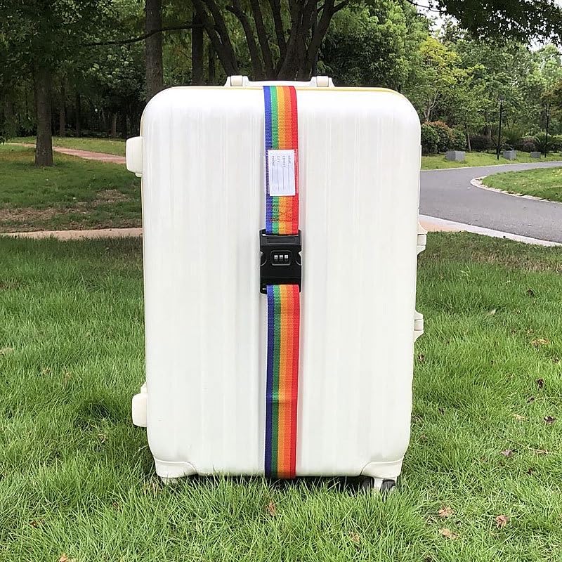 Image of Dayalu Luggage Strap for Suitcases, Straps Belts for Trolleys and All Kind of Luggages (2, Rainbow)