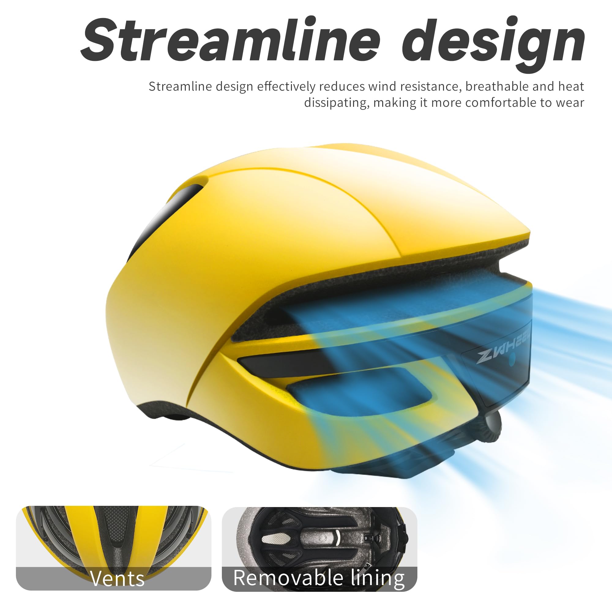 ZWHEEL Casco de Patinete con Luz de Freno y Luz de Direccion - Intermitentes- Casco de Ciclismo y Bicicleta para Adultos - Ligero con Forro Desmontable - PC + EPS - 14 Respiraderos y Cable USB Carga