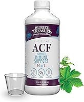 Vista 1 de Buried Treasure ACF - Apoyo inmunológico - 16 onzas, 16 porciones, vitamina C, saúco, zinc, refuerzo inmunológico líquido con vitaminas y minerales