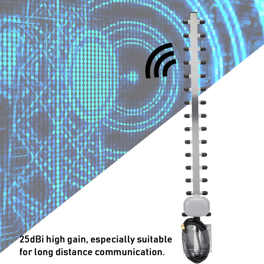 Luqeeg Antenne Directionnelle Yagi 4G 16 Unité 25dBi Routeur sans Fil à Gain élevé Carte Réseau Antenne Directionnelle Yagi