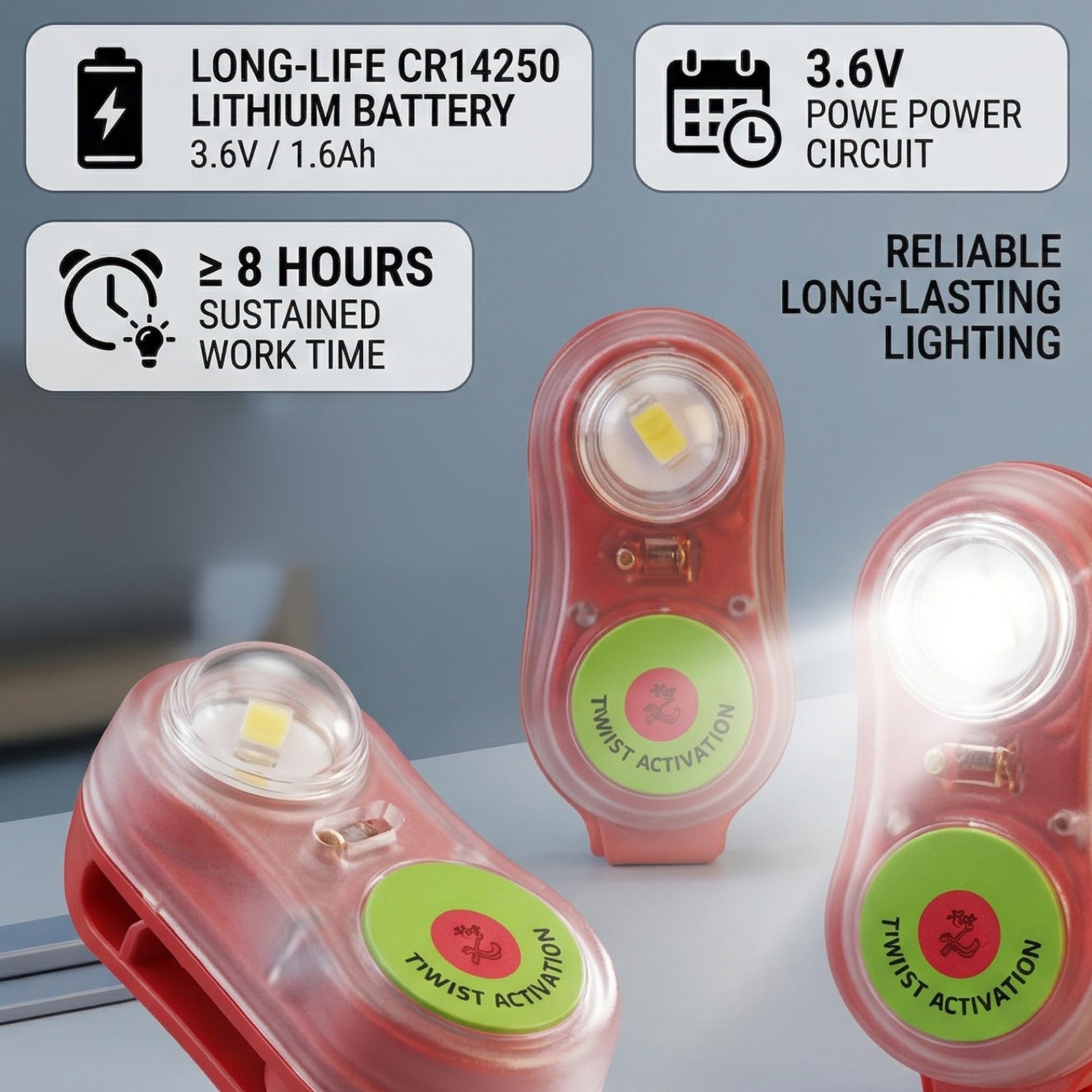 Luz para chaleco salvavidas 6 piezas Luces para chaleco salvavidas Luces estroboscópicas Luz de emergencia Emergencia estroboscópica activada por agua para rescate marino y acuático.