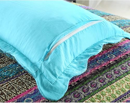 Miniatura 4 de NEWLAKE Juego de colcha de retazos de algodón de 3 piezas y manta de edredón