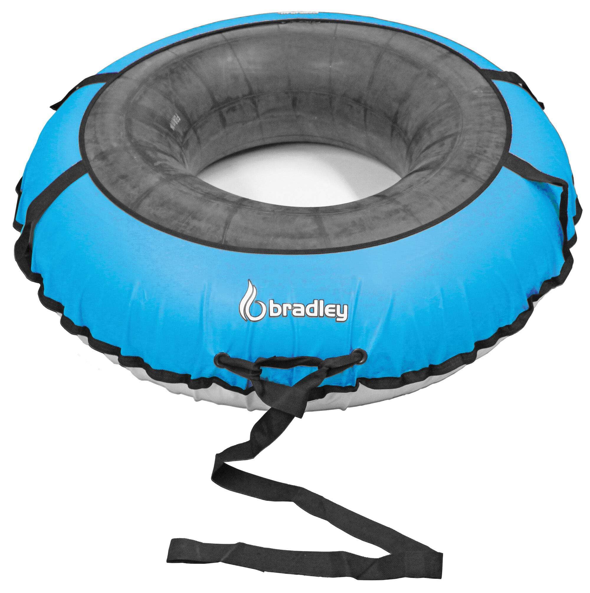 Bradley Colossal 60" Snow Tube with Slick, Heavy-Duty Bottom for Fast Sledding – Large Rubber Truck Tire Tube with Cover, 4 Handles, Patented Tow Strap and Made in USA