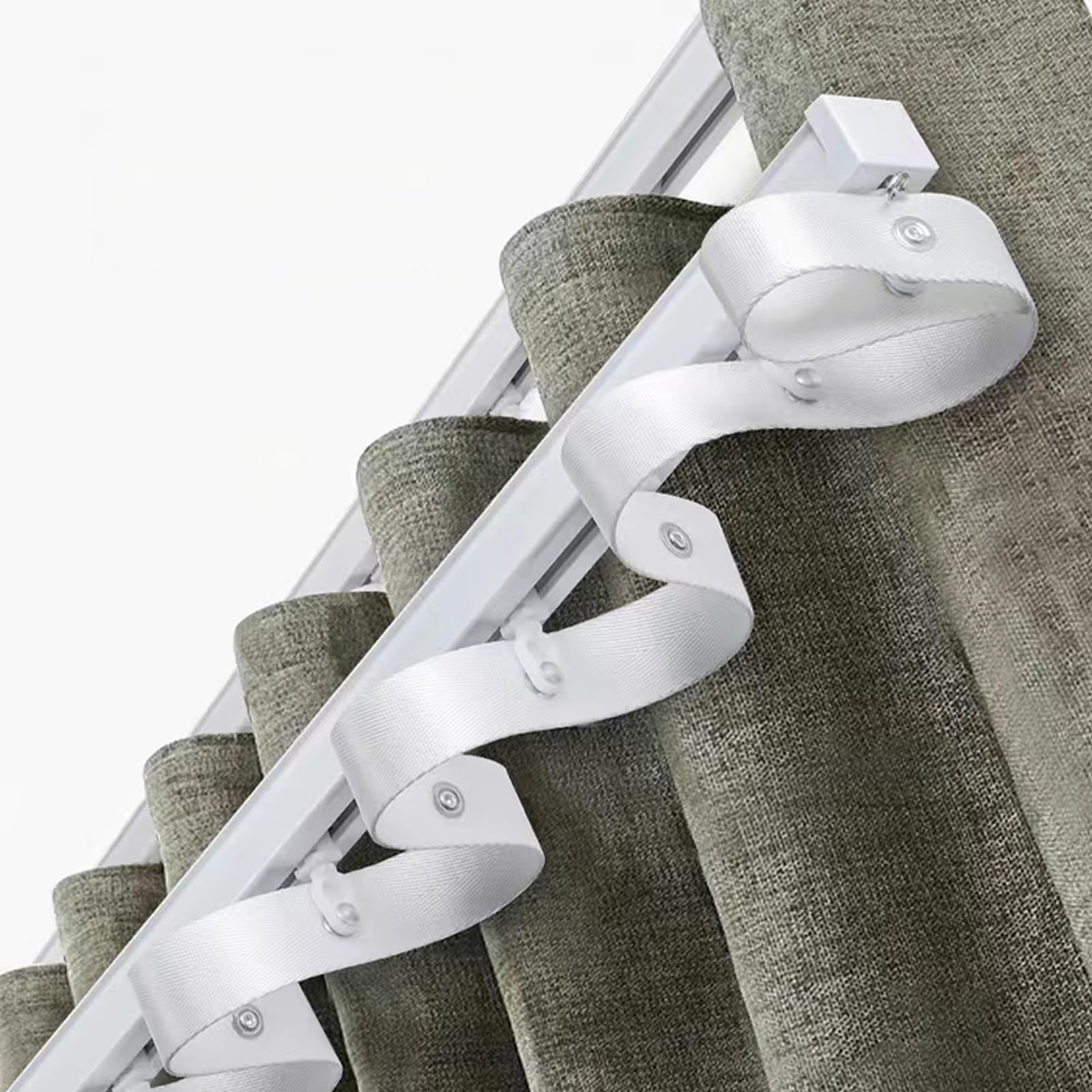 Système de rails de rideaux S SD W Y avec ruban adhésif He y Duty en aluminium pour bureau et salon Fixation murale/plafond Design W e 130 cm 145 mm