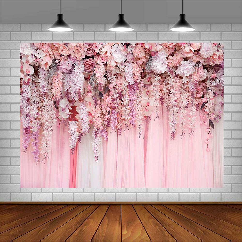AOFOTO Floral Backdrop Colorful Rose Flowers Door Wall Printed Spring Romantic Photography Background For Wedding Bridal Shower Party Supplies Banner Home Decor Photo Studio Booth Props 5x3ft - View #6