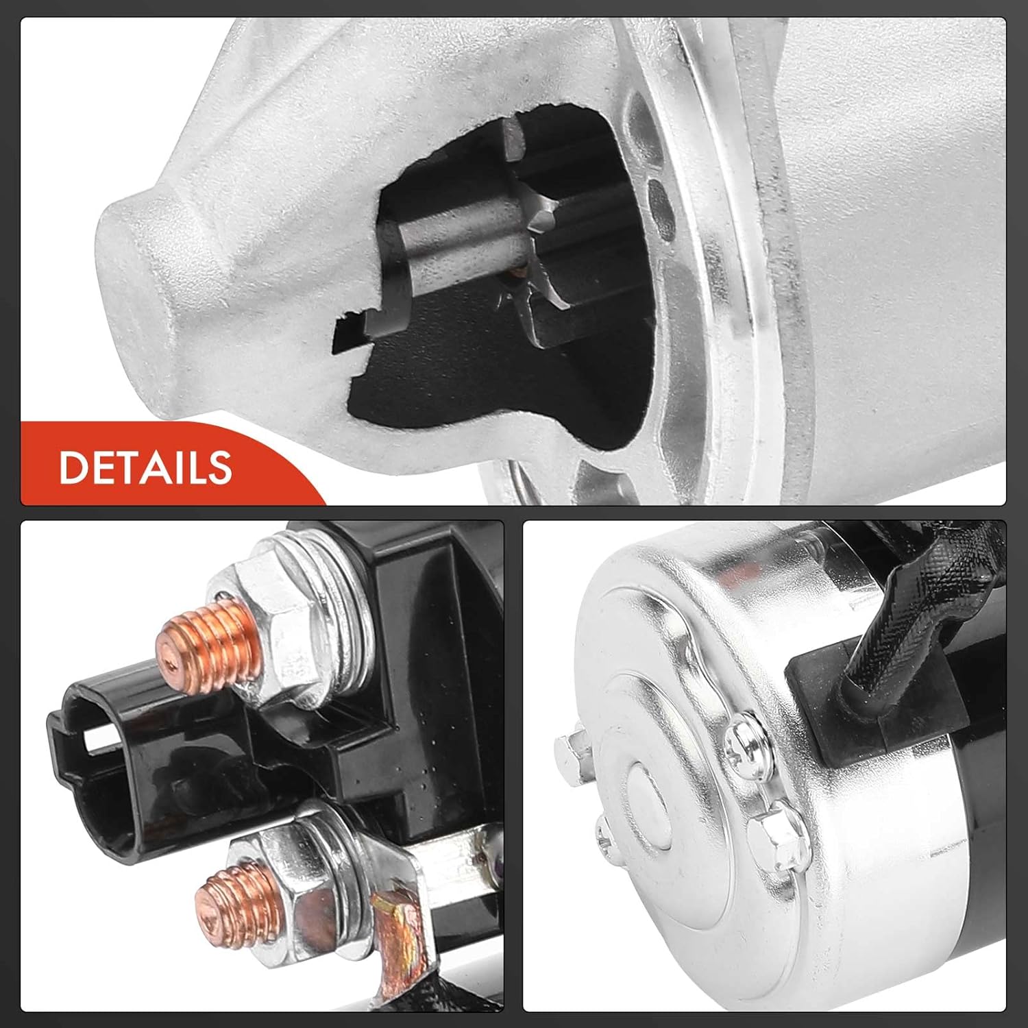 A-Premium Starter Motor Compatible with Hyundai Elantra 07-12, Tiburon 07-08 & Kia Soul 10-11, Sportage 07-10, Spectra 07-09, Spectra5 07-09, 2.0L, 12V 1.2KW 8 Teeth Clockwise, Automatic Transmission