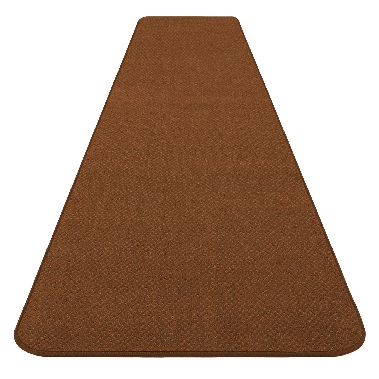 House, Home and More Skid-Resistant Carpet Runner - Toffee Brown - 16 Feet X 27 Inches