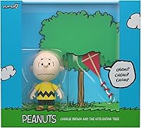 Vista 1 de Super7 Reaction Figure Peanuts Charlie Brown and The Kite-Eating Tree (Diorama Box) - 3.75" Peanuts Action Figure with Accessory - Classic Cartoon