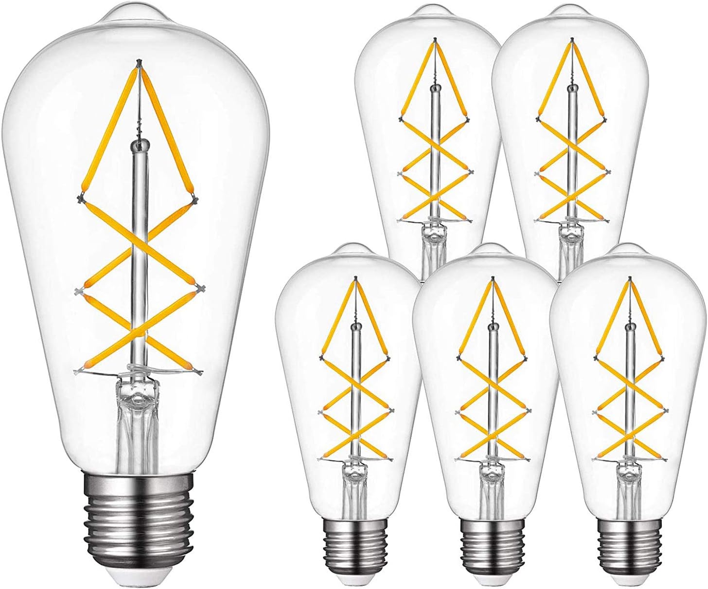 OMED Teardrop Edison LED Bulb 6 Watt 60W Equivalent Filament Clear