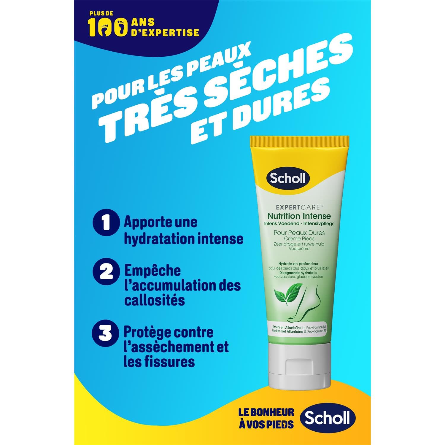 SCHOLL 2 cremas intensas Nutrition, piel muy seca, alantoína, 75 ml