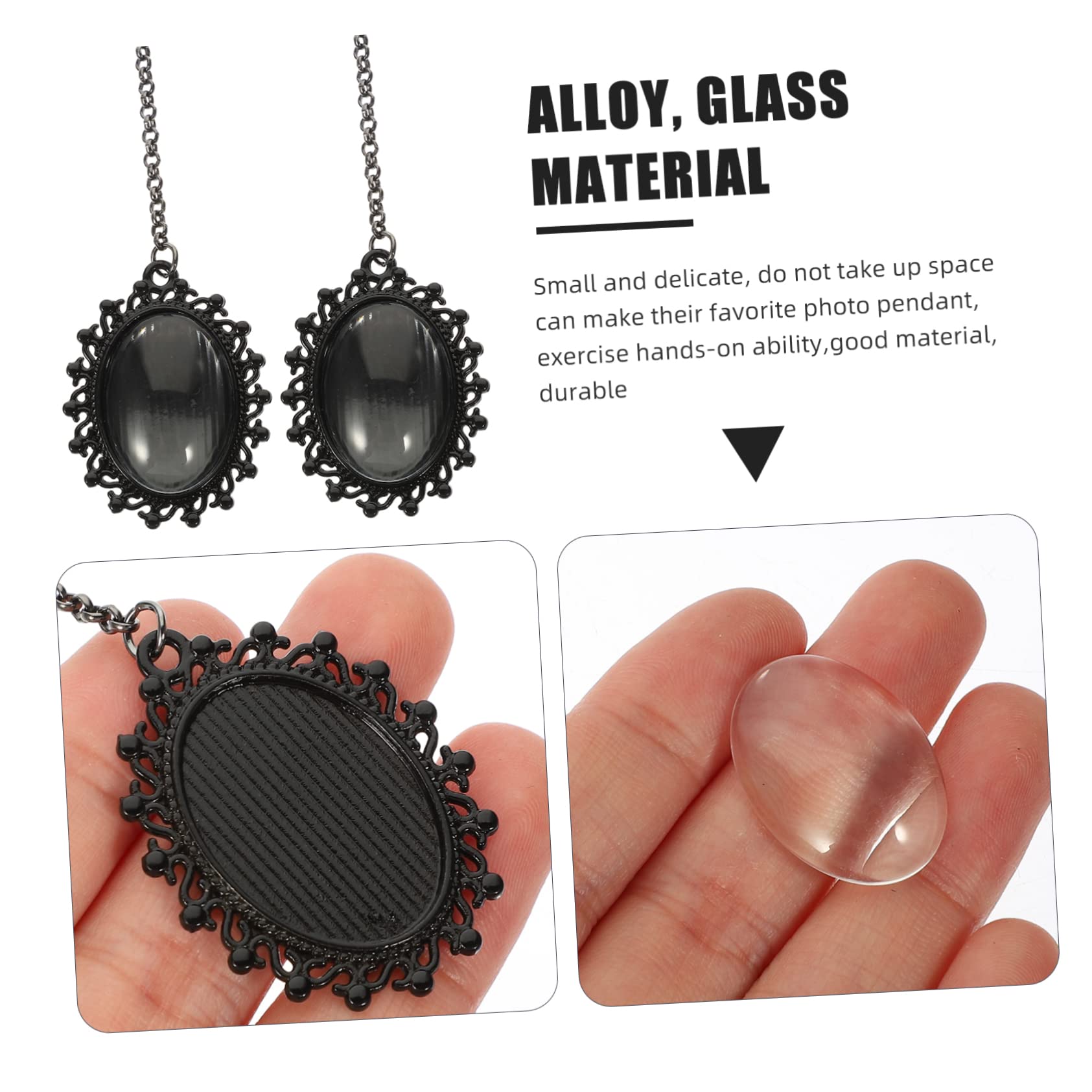 MAGICLULU 30juegos Memorial Photo Charms Marco Bezel Pendientes Personalizados para Recuerdos De Cadena Estilo Vintage