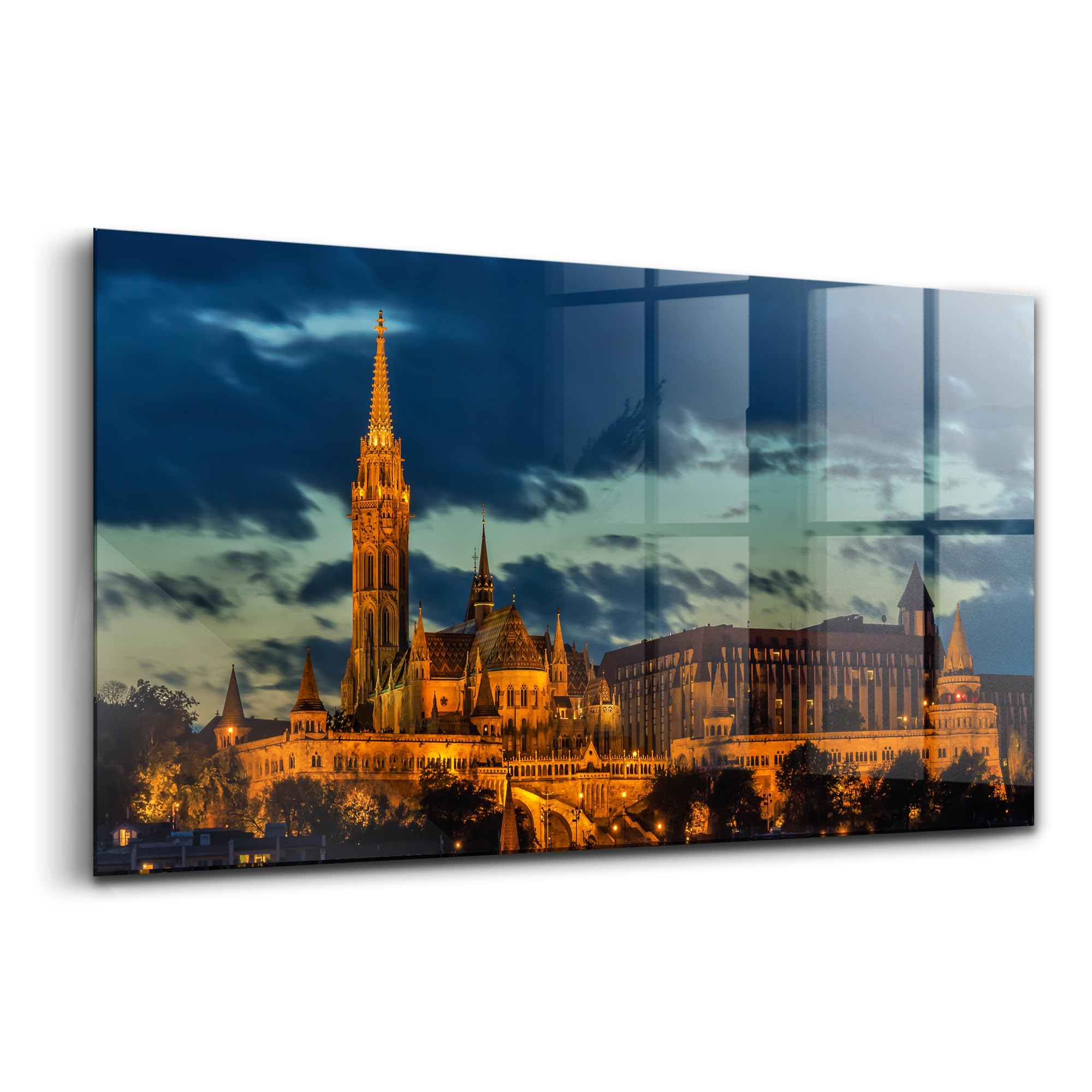 Image verre coloré pour salon moderne Wallfluent Église Hongrie - 6
