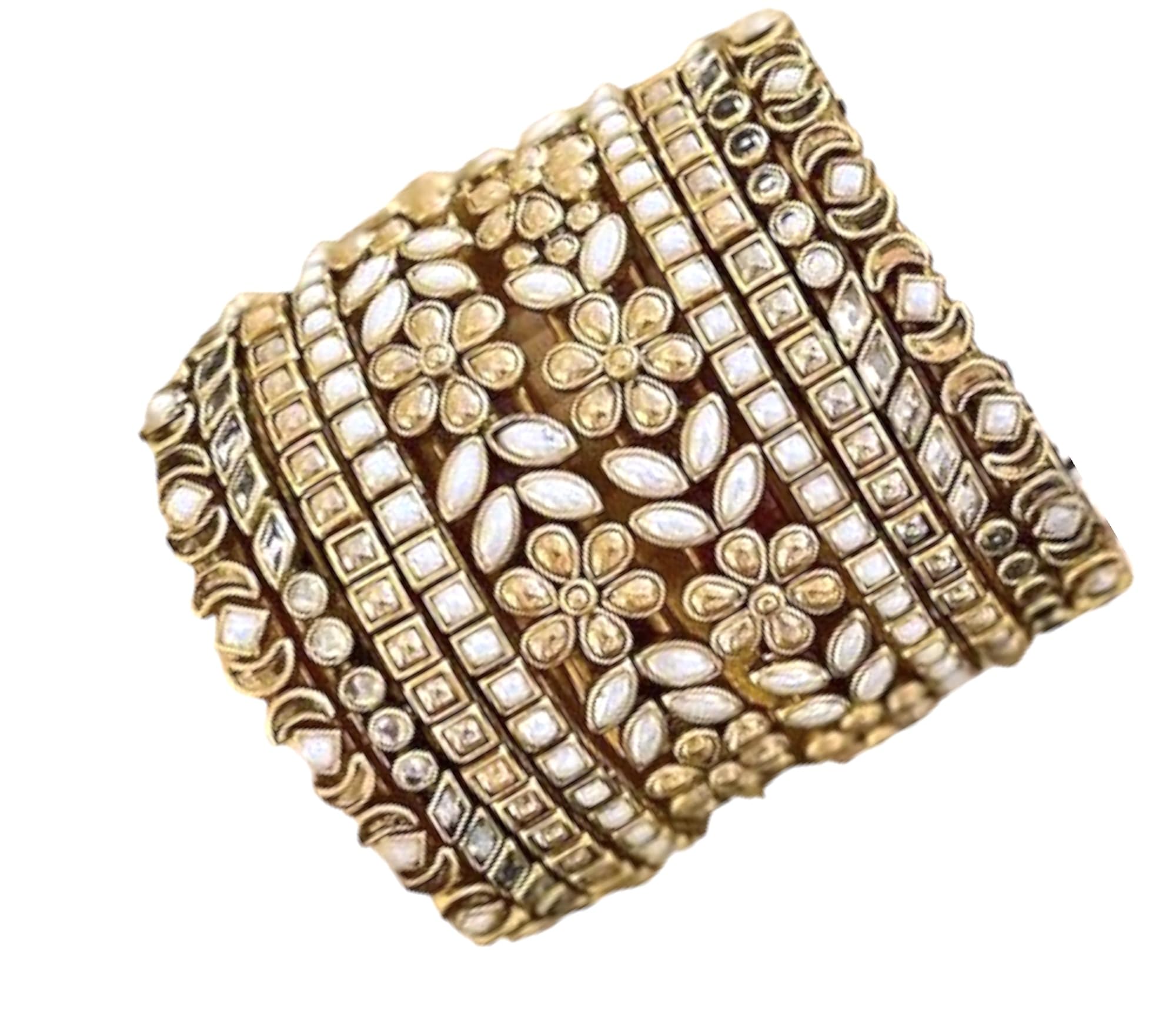 Silk Thread Kundan Bangles for women (2.6) (B0CF2TZZP4) Amazon Price History, Amazon Price Tracker
