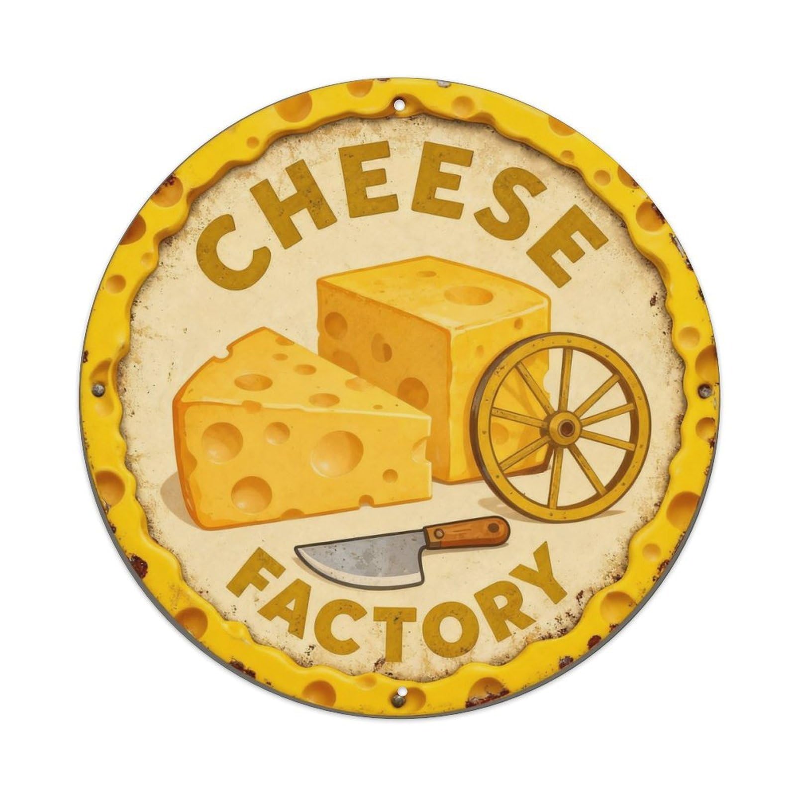 Cheese Factory Metal Tin Sign Plaque
